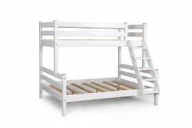 Адель кровать двухъярусная с наклонной лестницей Белый в Белом Яре - belyj-yar.katalogmebeli.com | фото 3