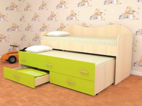 Кровать детская Нимфа двухместная 2.0 Венге/Дуб молочный в Белом Яре - belyj-yar.katalogmebeli.com | фото 2