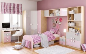Детская комната Грэйси (Розовый/Серый/корпус Клен) в Белом Яре - belyj-yar.katalogmebeli.com | фото 3