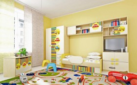 Детская комната Клаксон (Бежевый/корпус Клен) в Белом Яре - belyj-yar.katalogmebeli.com | фото 2