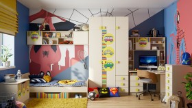 Детская комната Клаксон (Бежевый/корпус Клен) в Белом Яре - belyj-yar.katalogmebeli.com | фото