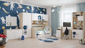 Детская комната Санни (Белый/корпус Клен) в Белом Яре - belyj-yar.katalogmebeli.com | фото 3