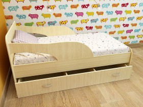 Кровать детская Максимка Млечный дуб/Венге в Белом Яре - belyj-yar.katalogmebeli.com | фото 8