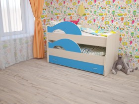 Кровать детская Радуга 1600 Млечный дуб/Венге в Белом Яре - belyj-yar.katalogmebeli.com | фото 4