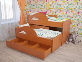 Кровать детская Радуга 1600 Млечный дуб/Венге в Белом Яре - belyj-yar.katalogmebeli.com | фото 6