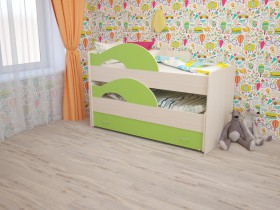Кровать детская Радуга 1600 Млечный дуб/Венге в Белом Яре - belyj-yar.katalogmebeli.com | фото 8