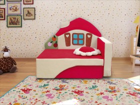 Детский диван Домик правый в Белом Яре - belyj-yar.katalogmebeli.com | фото 1