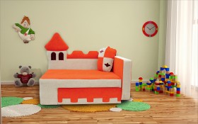 Детский диван Замок правый в Белом Яре - belyj-yar.katalogmebeli.com | фото 1