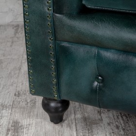Диван кожаный Лофт Честер (темно-зеленый) в Белом Яре - belyj-yar.katalogmebeli.com | фото 2