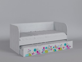 Диван-кровать Флёр (Белый/корпус Выбеленное дерево) в Белом Яре - belyj-yar.katalogmebeli.com | фото 1