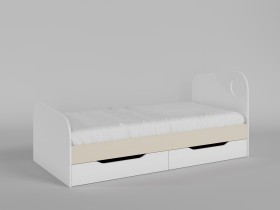Диван-кровать Санни (Белый/корпус Клен) в Белом Яре - belyj-yar.katalogmebeli.com | фото 2