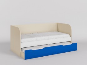 Диван-кровать Скай (Синий/Белый/корпус Клен) в Белом Яре - belyj-yar.katalogmebeli.com | фото