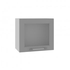 Гарда ВПГС 500 шкаф верхний горизонтальный со стеклом высокий (Белый патина/корпус Серый) в Белом Яре - belyj-yar.katalogmebeli.com | фото