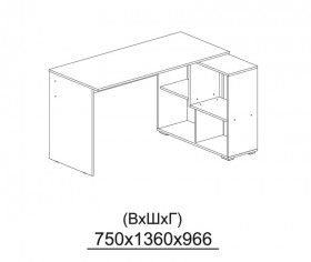 Компьютерный стол угловой СКМУ-4 белый в Белом Яре - belyj-yar.katalogmebeli.com | фото 3
