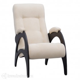 Кресло для отдыха Неаполь Модель 9 без лозы (Венге-эмаль/Ткань Ваниль Verona Vanilla) в Белом Яре - belyj-yar.katalogmebeli.com | фото 1