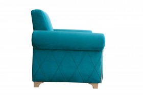 Кресло для отдыха "Порто" (велюр киви бирюза / микровельвет крем) в Белом Яре - belyj-yar.katalogmebeli.com | фото 6