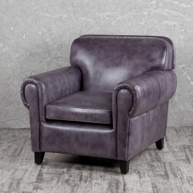 Кресло кожаное Элегант (Фиолетовый) в Белом Яре - belyj-yar.katalogmebeli.com | фото 1