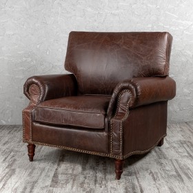 Кресло кожаное Лофт Аристократ (ширина 1100 мм) в Белом Яре - belyj-yar.katalogmebeli.com | фото 1
