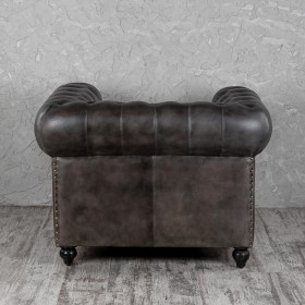 Кресло кожаное Лофт Честер (акация) в Белом Яре - belyj-yar.katalogmebeli.com | фото 7
