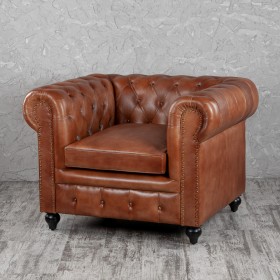 Кресло кожаное Лофт Честер (кожа) в Белом Яре - belyj-yar.katalogmebeli.com | фото