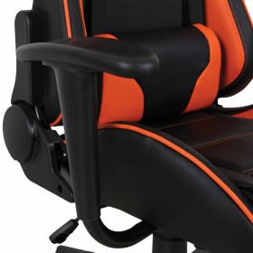 Кресло компьютерное BRABIX GT Racer GM-100 (черный, оранжевый) в Белом Яре - belyj-yar.katalogmebeli.com | фото 3