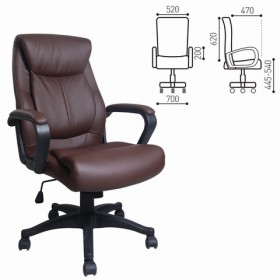 Кресло офисное BRABIX Enter EX-511 (коричневый) в Белом Яре - belyj-yar.katalogmebeli.com | фото