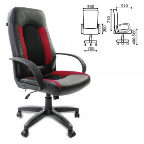 Кресло офисное BRABIX Strike EX-525 (черно-красный) в Белом Яре - belyj-yar.katalogmebeli.com | фото