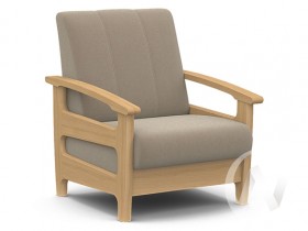 Кресло для отдыха Омега (бук лак/CATANIA LATTE) в Белом Яре - belyj-yar.katalogmebeli.com | фото