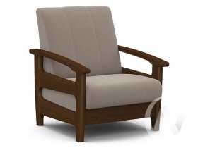Кресло для отдыха Омега (орех лак/CATANIA COCOA) в Белом Яре - belyj-yar.katalogmebeli.com | фото