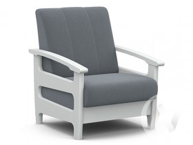 Кресло для отдыха Омега (снег лак/CATANIA SILVER) в Белом Яре - belyj-yar.katalogmebeli.com | фото 1