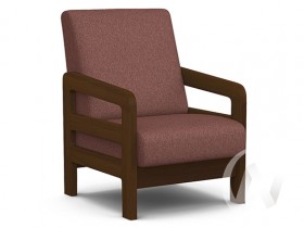 Кресло отдыха Вега-34 (орех лак/UNO BERRY) в Белом Яре - belyj-yar.katalogmebeli.com | фото 1