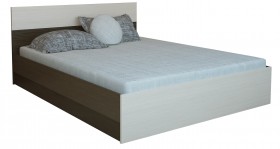 Кровать 0,8м Юнона с настилом (Венге / Дуб) в Белом Яре - belyj-yar.katalogmebeli.com | фото 2