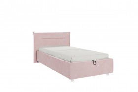 Кровать 0.9 Альба (Нежно-розовый велюр/под-мех) в Белом Яре - belyj-yar.katalogmebeli.com | фото