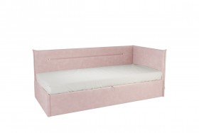 Кровать 0.9 Альба Тахта (Нежно-розовый велюр) в Белом Яре - belyj-yar.katalogmebeli.com | фото
