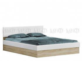 Кровать 1,4 спальня Фортуна (Дуб сонома/белый глянец) в Белом Яре - belyj-yar.katalogmebeli.com | фото