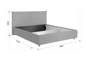 Кровать 1,6 Квест с подъемным механизмом (Топаз велюр) купить в Белом Яре - belyj-yar.katalogmebeli.com | фото 2
