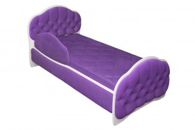 Кровать 160 Гармония 32 Фиолетовый (мягкий бортик) в Белом Яре - belyj-yar.katalogmebeli.com | фото