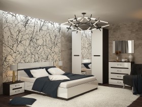 Кровать 1,6м Вегас (Венге/Белый) в Белом Яре - belyj-yar.katalogmebeli.com | фото 2