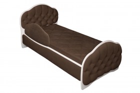 Кровать 170 Гармония 08 Шоколад (мягкий бортик) в Белом Яре - belyj-yar.katalogmebeli.com | фото