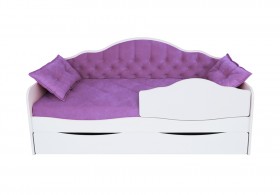Кровать 170 серии Иллюзия Лайт 1 ящик 32 Фиолетовый (подушки) в Белом Яре - belyj-yar.katalogmebeli.com | фото