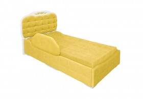 Кровать 190 Атлет Lux 74 Жёлтый (мягкий бортик) в Белом Яре - belyj-yar.katalogmebeli.com | фото