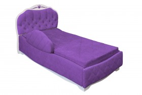 Кровать 190 Гармония Lux 32 Фиолетовый (мягкий бортик) в Белом Яре - belyj-yar.katalogmebeli.com | фото 1
