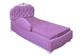 Кровать 190 Гармония Lux 67 Светло-фиолетовый (мягкий бортик) в Белом Яре - belyj-yar.katalogmebeli.com | фото 1