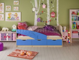 Кровать детская 1,6м Дельфин (Синий матовый) в Белом Яре - belyj-yar.katalogmebeli.com | фото