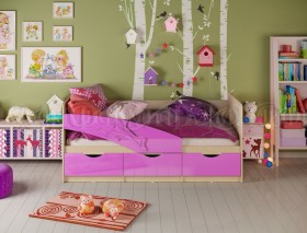 Кровать детская 1,6м Дельфин (Сиреневый металлик) в Белом Яре - belyj-yar.katalogmebeli.com | фото