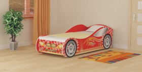  Кровать одноместная Авто-3-2(без матраса) с рисунком Авто Желтый в Белом Яре - belyj-yar.katalogmebeli.com | фото 2