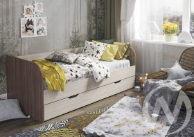 Кровать детская Балли 2-х уровневая (шимо темный/шимо светлый) в Белом Яре - belyj-yar.katalogmebeli.com | фото 1