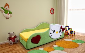 Кровать детская Беби котенок правая в Белом Яре - belyj-yar.katalogmebeli.com | фото 1