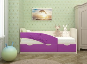 Кровать детская 1,6м Дельфин (Розовый металлик) в Белом Яре - belyj-yar.katalogmebeli.com | фото 8