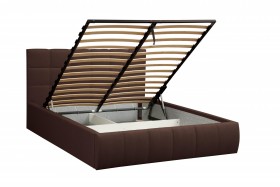 Кровать "Диана" ш. 1600 (Н=1010мм) (жаккард шоколад) в Белом Яре - belyj-yar.katalogmebeli.com | фото 1